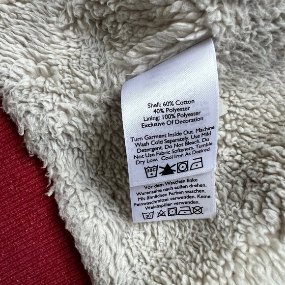 Eddie Bauer sherpa hoodie zip sweatshirt, womens small - Picture 10 of 15